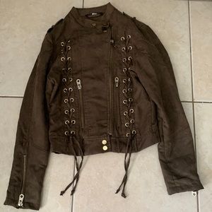 Brown swayed jacket from VIGOSS
